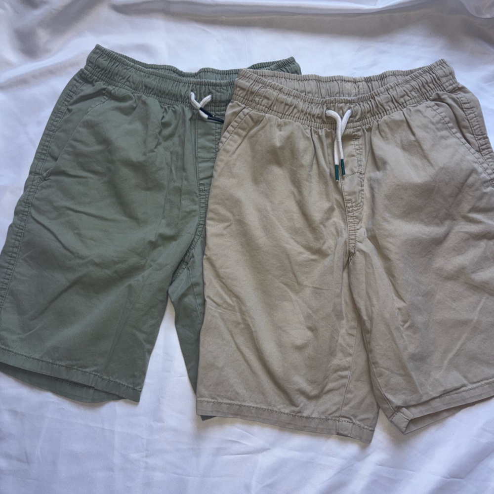 Cat & Jack Boys Athletic Shorts Green and Tan, Boys Medium Size Shorts, Casual